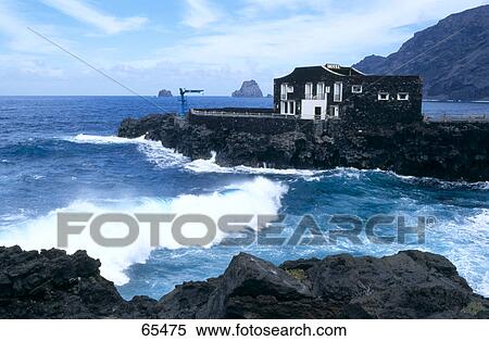 Hotel on the coast, Mirador De Jinama, El Hierro, Canary Islands, Spain View Large Photo Image Stock Photography - Hotel on the coast, Mirador De Jinama, El Hierro, Canary Islands, Spain . Fotosearch
