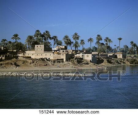 Houses at the waterfront, Egypt View Large Photo Image Picture - Houses at the waterfront, Egypt . Fotosearch