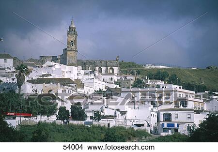 Picture - Houses in village, Pueblos Blancos, Medina Sidonia, Andalusia, Spain . Fotosearch