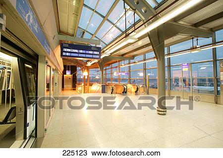Interior of railway terminal, Frankfurt, Germany View Large Photo Image Stock Image - Interior of railway terminal, Frankfurt, Germany . Fotosearch