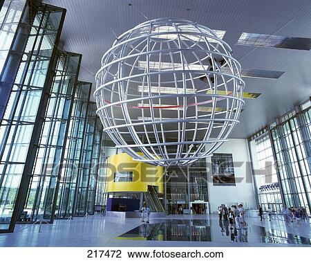 Stock Image - Interiors of building, Volkswagen Car City, Wolfsburg, Lower Saxony, Germany . Fotosearch