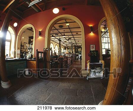 Interiors of restaurant, Leipzig, Saxony, Germany View Large Photo Image Stock Photo - Interiors of restaurant, Leipzig, Saxony, Germany . Fotosearch