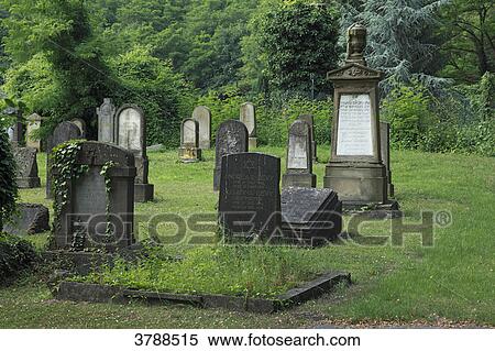 Stock Photography - Jewish cemetery, Frechen, North Rhine-Westphalia, Germany, Europe . Fotosearch