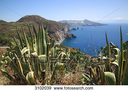 Stock Photo - Lipari and Vulcano, Sicily, Italy . Fotosearch
