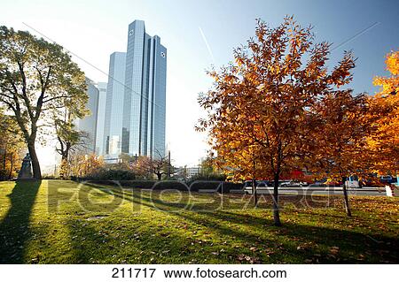 Low angle view of bank building, Deutsche Bank, Frankfurt, Hesse, Germany View Large Photo Image Stock Photo - Low angle view of bank building, Deutsche Bank, Frankfurt, Hesse, Germany . Fotosearch