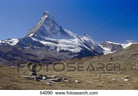 Low angle view of snow-capped mountain, Mt Matterhorn, Wallis, Switzerland View Large Photo Image Stock Image - Low angle view of snow-capped mountain, Mt Matterhorn, Wallis, Switzerland . Fotosearch
