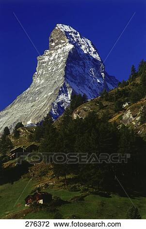 Low angle view of snowcapped mountain, Mt Matterhorn, Valais Canton, Switzerland View Large Photo Image Stock Image - Low angle view of snowcapped mountain, Mt Matterhorn, Valais Canton, Switzerland . Fotosearch