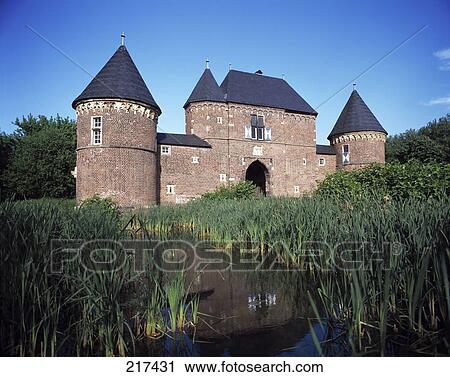 Stock Image - Marshland in front of castle, Germany . Fotosearch