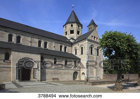 Picture - Monastery Knechtsteden, Delhoven, Dormagen, North Rhine-Westphalia, Germany, Europe . Fotosearch
