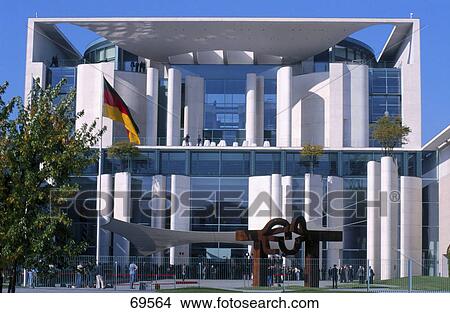 Picture - Office of the federal chancellor, Chancellery, Berlin, Germany . Fotosearch