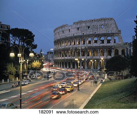 Old ruins of amphitheater on roadside, Rome, Italy View Large Photo Image Stock Image - Old ruins of amphitheater on roadside, Rome, Italy . Fotosearch