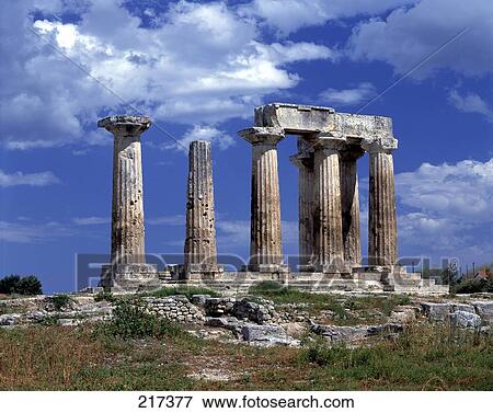 Stock Photo - Old ruins of building on landscape . Fotosearch