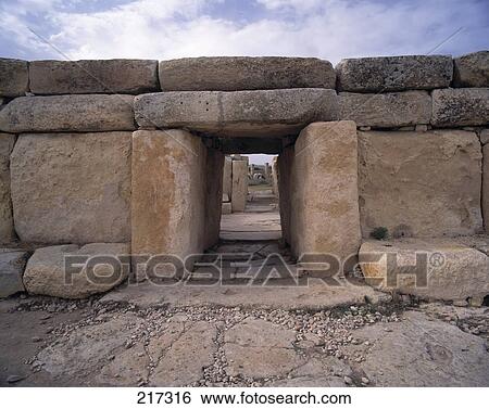 Old ruins of temple, Hagar Qim Temple, Qrendi, Malta View Large Photo Image Stock Photograph - Old ruins of temple, Hagar Qim Temple, Qrendi, Malta . Fotosearch