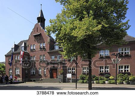 Stock Photo - Old town hall, Dormagen, North Rhine-Westphalia, Germany, Europe . Fotosearch