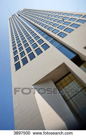 Stock Image - Opernturm, Frankfurt am Main, Germany, worm's eye view . Fotosearch
