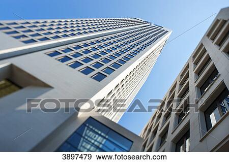 Opernturm, Frankfurt am Main, Germany, worm's eye view View Large Photo Image Stock Photo - Opernturm, Frankfurt am Main, Germany, worm's eye view . Fotosearch