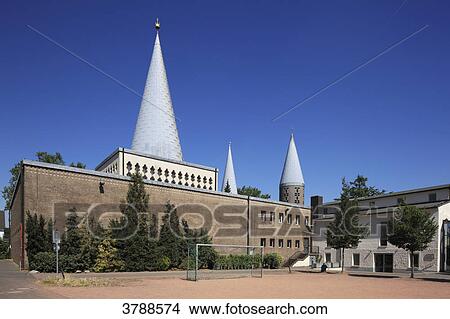 Parish Church Herz Jesu, Schildgen, Bergisch Gladbach, North Rhine-Westphalia, Germany, Europe View Large Photo Image Picture - Parish Church Herz Jesu, Schildgen, Bergisch Gladbach, North Rhine-Westphalia, Germany, Europe . Fotosearch