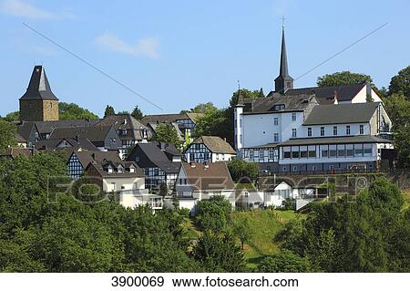 Parish church Saint Cathrine, Blankenberg, Hennef, North Rhine-Westphalia, Germany, Europe View Large Photo Image Stock Photo - Parish church Saint Cathrine, Blankenberg, Hennef, North Rhine-Westphalia, Germany, Europe . Fotosearch