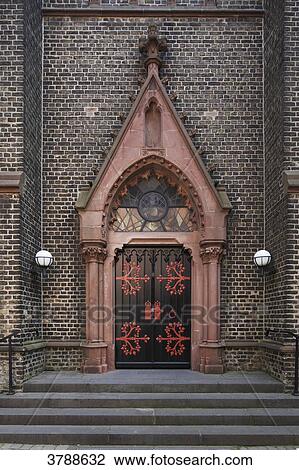 Stock Image - Parish church Saint Martinus, Zons, Dormagen, North Rhine-Westphalia, Germany, Europe . Fotosearch