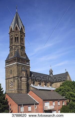 Parish church Saint Nikolaus, Bensberg, Bergisch Gladbach, North Rhine-Westphalia, Germany, Europe View Large Photo Image Stock Image - Parish church Saint Nikolaus, Bensberg, Bergisch Gladbach, North Rhine-Westphalia, Germany, Europe . Fotosearch