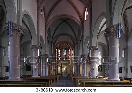 Parish church Saint Nikolaus, Bensberg, Bergisch Gladbach, North Rhine-Westphalia, Germany, Europe View Large Photo Image Stock Photo - Parish church Saint Nikolaus, Bensberg, Bergisch Gladbach, North Rhine-Westphalia, Germany, Europe . Fotosearch
