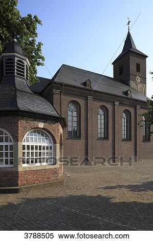 Stock Photography - Parish church Saint Pankratius, Nievenheim, Dormagen, North Rhine-Westphalia, Germany, Europe . Fotosearch