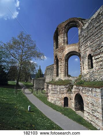 Path along old ruins of church, Mainz, Rhineland-Palatinate, Germany View Large Photo Image Stock Image - Path along old ruins of church, Mainz, Rhineland-Palatinate, Germany . Fotosearch