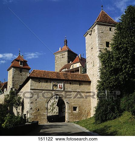 Path leading to archway of old castle, Franconia, Bavaria, Germany View Large Photo Image Stock Image - Path leading to archway of old castle, Franconia, Bavaria, Germany . Fotosearch