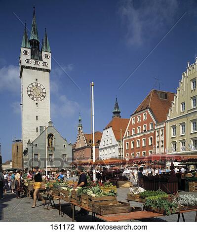 People at vegetable market, Straubing, Bavaria, Germany View Large Photo Image Stock Image - People at vegetable market, Straubing, Bavaria, Germany . Fotosearch