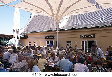 People drinking beer in beer garden, Upper Bavaria, Bavaria, Germany View Large Photo Image Picture - People drinking beer in beer garden, Upper Bavaria, Bavaria, Germany . Fotosearch
