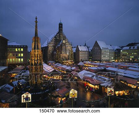 People in Christmas market at dusk, Nuremberg, Franconia, Bavaria, Germany View Large Photo Image Stock Image - People in Christmas market at dusk, Nuremberg, Franconia, Bavaria, Germany . Fotosearch
