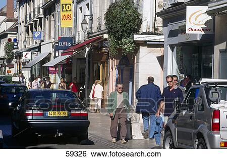 People in street, Auxerre, Burgundy, France View Large Photo Image Stock Photograph - People in street, Auxerre, Burgundy, France . Fotosearch