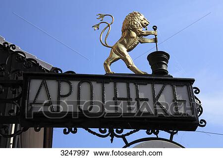 Pharmacy sign, Quakenbrueck, Germany, close-up View Large Photo Image Stock Photo - Pharmacy sign, Quakenbrueck, Germany, close-up . Fotosearch