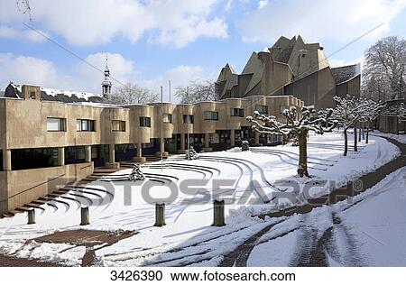 Stock Image - Pilgrimage Cathedral Maria Koenigin des Friedens, Velbert, North Rhine-Westphalia, Germany, Europe . Fotosearch