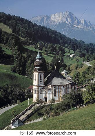 Pilgrimage church Maria Gern, Berchtesgaden, Germany View Large Photo Image Stock Photo - Pilgrimage church Maria Gern, Berchtesgaden, Germany . Fotosearch