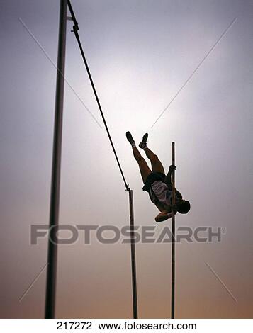 Pole jumper, low angle view View Large Photo Image Stock Image - Pole jumper, low angle view . Fotosearch