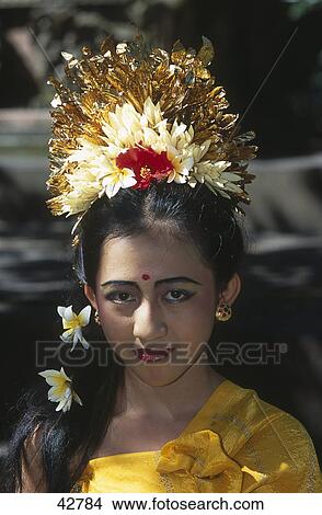 Portrait of female folk dancer in costume, Bali, Indonesia View Large Photo Image Picture - Portrait of female folk dancer in costume, Bali, Indonesia . Fotosearch