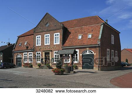 Restaurant in Haseluenne, Germany View Large Photo Image Stock Image - Restaurant in Haseluenne, Germany . Fotosearch