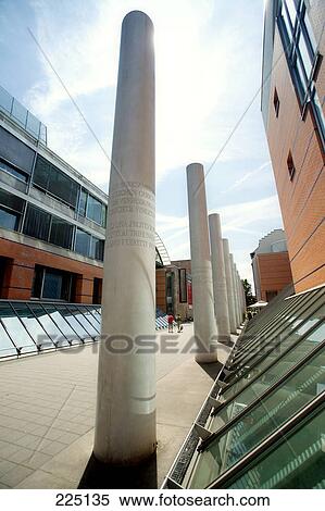 Stock Photography - Row of columns in museum, Germanisches Nationalmuseum, Nuremberg, Bavaria, Franconia, Germany . Fotosearch