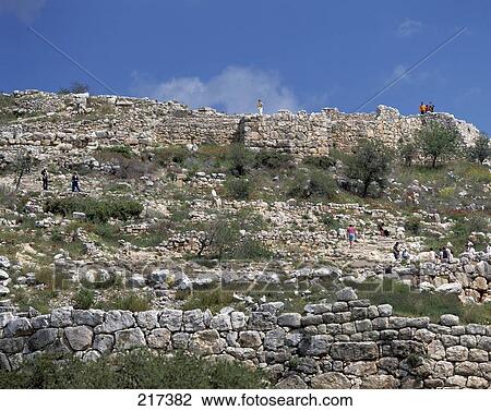 Stock Image - Ruins of citadel, Acropolis, Athens, Greece . Fotosearch