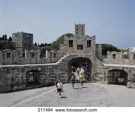 Ruins of fort, Rhodes, Dodecanese Islands, Greece View Large Photo Image Picture - Ruins of fort, Rhodes, Dodecanese Islands, Greece . Fotosearch