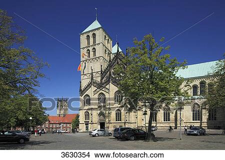 Saint Paul Cathedral with Liebfrauenkirche in the background, Muenster, Germany View Large Photo Image Picture - Saint Paul Cathedral with Liebfrauenkirche in the background, Muenster, Germany . Fotosearch