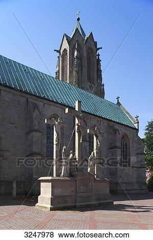 Stock Photo - Saint Vitus church in Meppen, Germany . Fotosearch