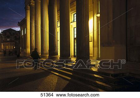 Picture - Schinkel guardhouse at theater place, Dresden, Saxony, Germany . Fotosearch