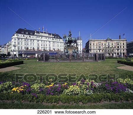 Sculpture in park in front of buildings, Copenhagen, Denmark View Large Photo Image Stock Image - Sculpture in park in front of buildings, Copenhagen, Denmark . Fotosearch