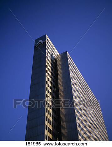 Skyscrapers against clear blue sky, Dusseldorf, North Rhine-Westphalia, Germany View Large Photo Image Stock Photography - Skyscrapers against clear blue sky, Dusseldorf, North Rhine-Westphalia, Germany . Fotosearch