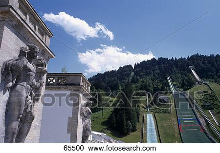 Stock Image - Stadium, Garmisch-Partenkirchen, Bavaria, Germany . Fotosearch