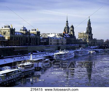 Steamboats at harbor, Elbe River, Church of Our Lady, Hofkirche, Bruhl Terrace, Dresden, Saxony, Germany View Large Photo Image Stock Photography - Steamboats at harbor, Elbe River, Church of Our Lady, Hofkirche, Bruhl Terrace, Dresden, Saxony, Germany . Fotosearch