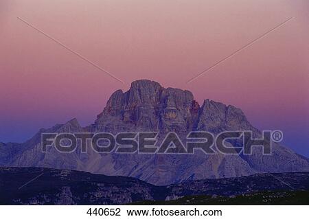 Sunset over mountain, Croda Rossa, South Tyrol, Italy View Large Photo Image Stock Image - Sunset over mountain, Croda Rossa, South Tyrol, Italy . Fotosearch