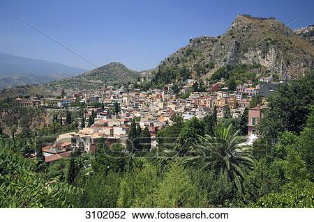 Stock Image - Taormina, Sicily, Italy . Fotosearch